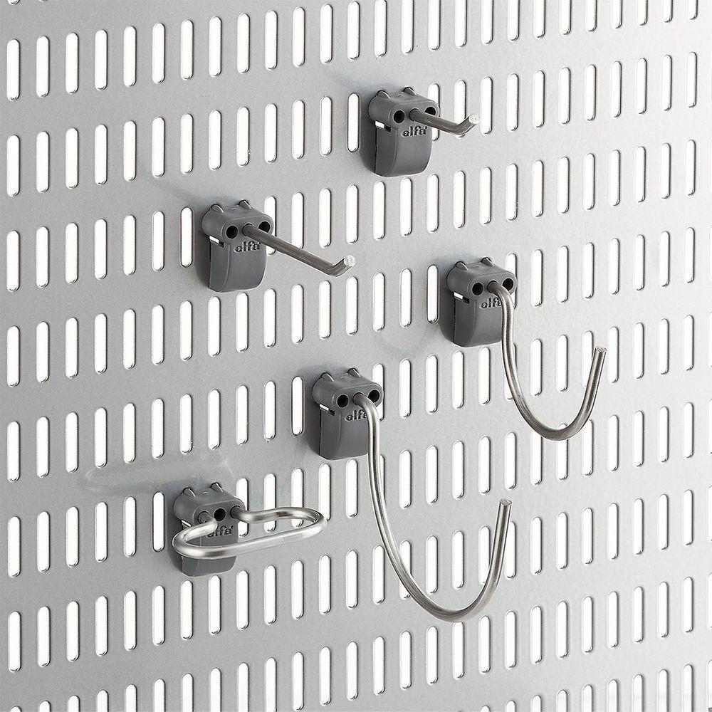 Elfa Small Round Metal Storing Board Hooks 2 Pack Grey - ELFA - Storage Track and Storing Board - Soko and Co