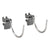 Elfa Small Round Metal Storing Board Hooks 2 Pack Grey - ELFA - Storage Track and Storing Board - Soko and Co