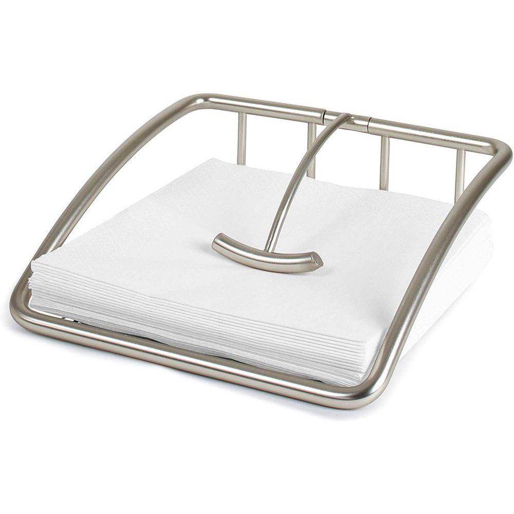 Euro Napkin Holder Satin Steel - KITCHEN - Bench - Soko and Co