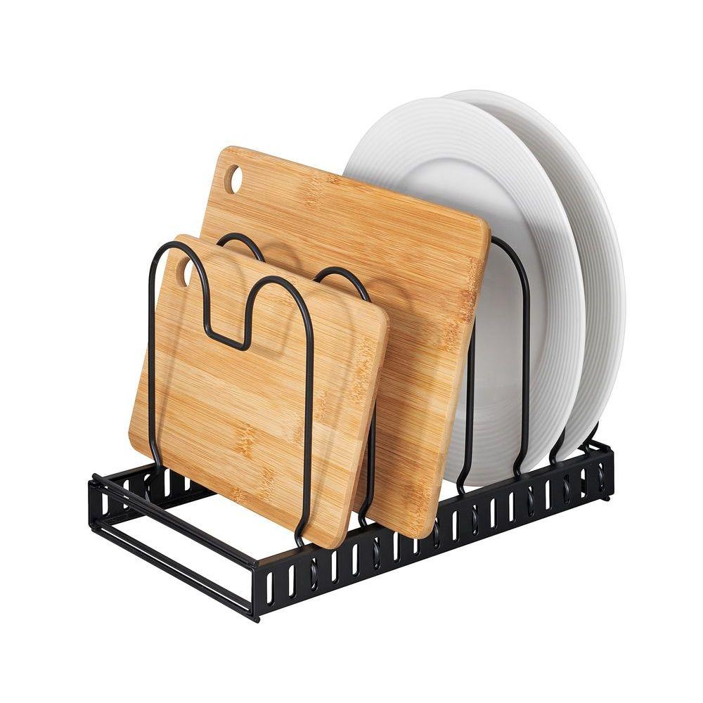 Expandable Pan & Lid Organiser Black - KITCHEN - Shelves and Racks - Soko and Co