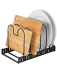 Expandable Pan & Lid Organiser Black - KITCHEN - Shelves and Racks - Soko and Co