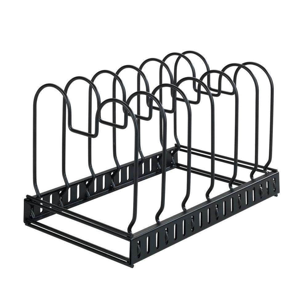 Expandable Pan & Lid Organiser Black - KITCHEN - Shelves and Racks - Soko and Co