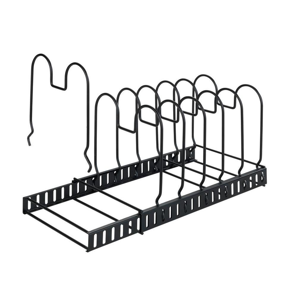 Expandable Pan & Lid Organiser Black - KITCHEN - Shelves and Racks - Soko and Co