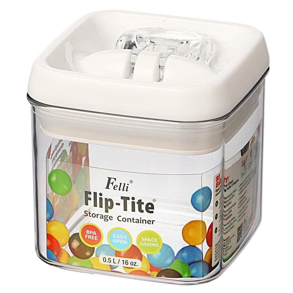 Felli Flip Tite 460ml Medium Square Pantry Container - KITCHEN - Food Containers - Soko and Co