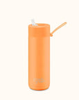 Frank Green 595ml Ceramic Water Bottle with Straw Neon Orange - LIFESTYLE - Water Bottles - Soko and Co