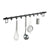 Gala 8 Hook Wall Mounted Utensil Rail Black - KITCHEN - Shelves and Racks - Soko and Co