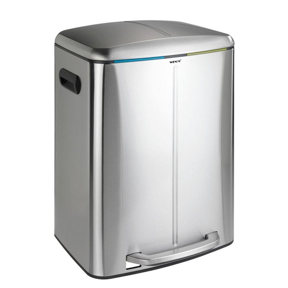 Gloria 40L (2/20L) Twin Kitchen Rubbish Bin Stainless Steel - KITCHEN - Bins - Soko and Co