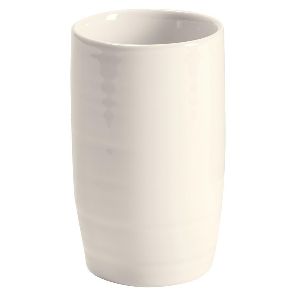 Hush Ceramic Toothbrush Tumbler White - BATHROOM - Toothbrush Holders - Soko and Co