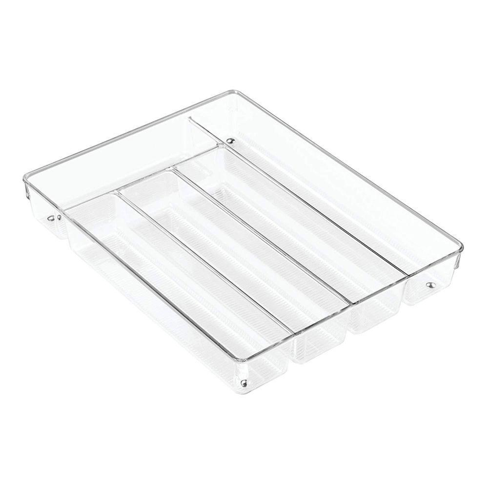 iDesign Linus Acrylic 5 Compartment Cutlery Tray - KITCHEN - Cutlery Trays - Soko and Co