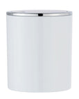 Inca 2L Rubbish Bin White & Chrome - BATHROOM - Bins - Soko and Co