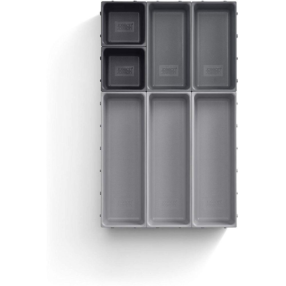 Joseph Joseph Blox 7 Piece Drawer Organiser Set Grey - KITCHEN - Cutlery Trays - Soko and Co