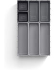 Joseph Joseph Blox 7 Piece Drawer Organiser Set Grey - KITCHEN - Cutlery Trays - Soko and Co