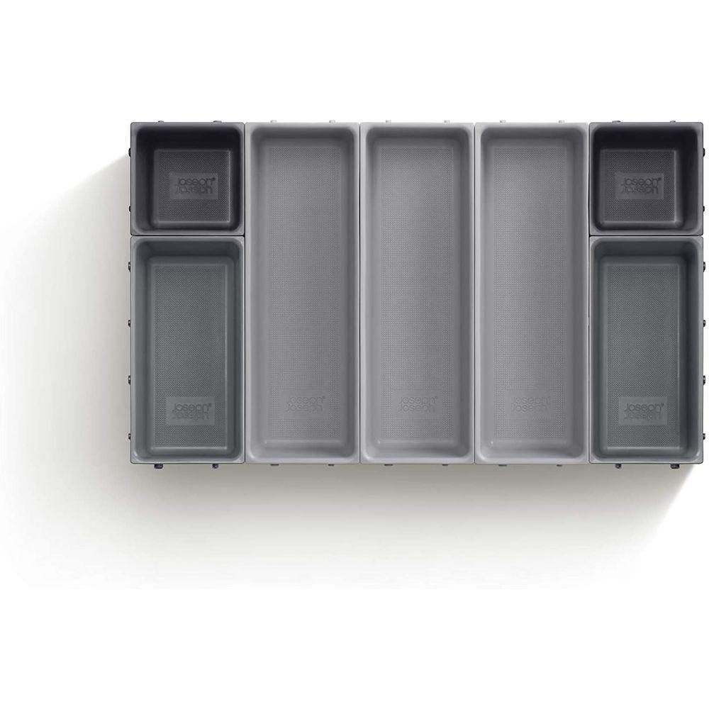 Joseph Joseph Blox 7 Piece Drawer Organiser Set Grey - KITCHEN - Cutlery Trays - Soko and Co