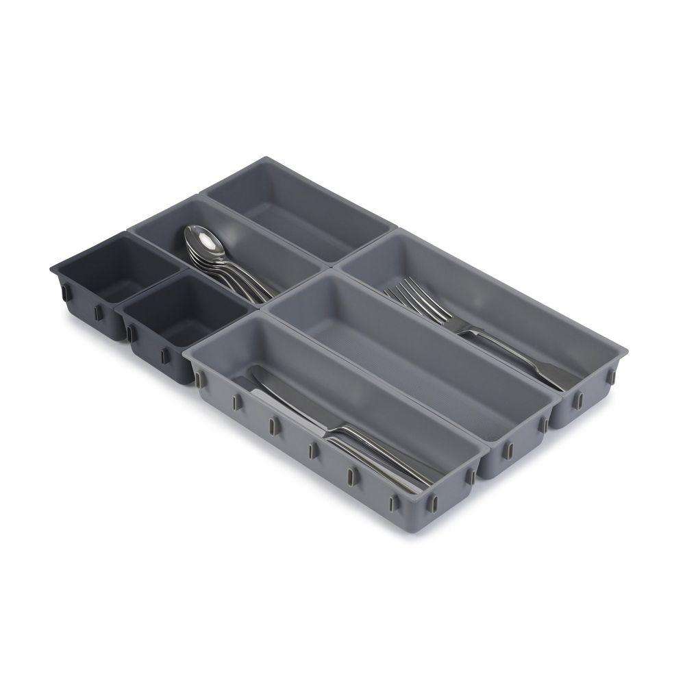 Joseph Joseph Blox 7 Piece Drawer Organiser Set Grey - KITCHEN - Cutlery Trays - Soko and Co