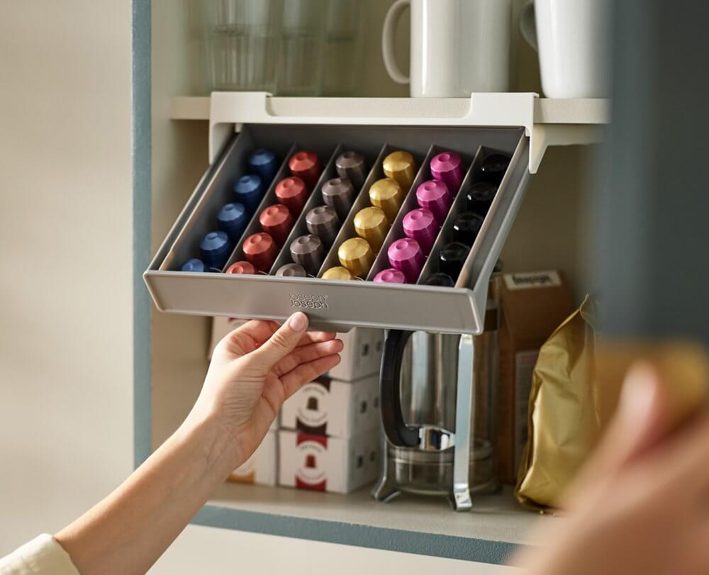 Joseph Joseph CupboardStore Under Shelf Coffee Pod Drawer - KITCHEN - Shelves and Racks - Soko and Co