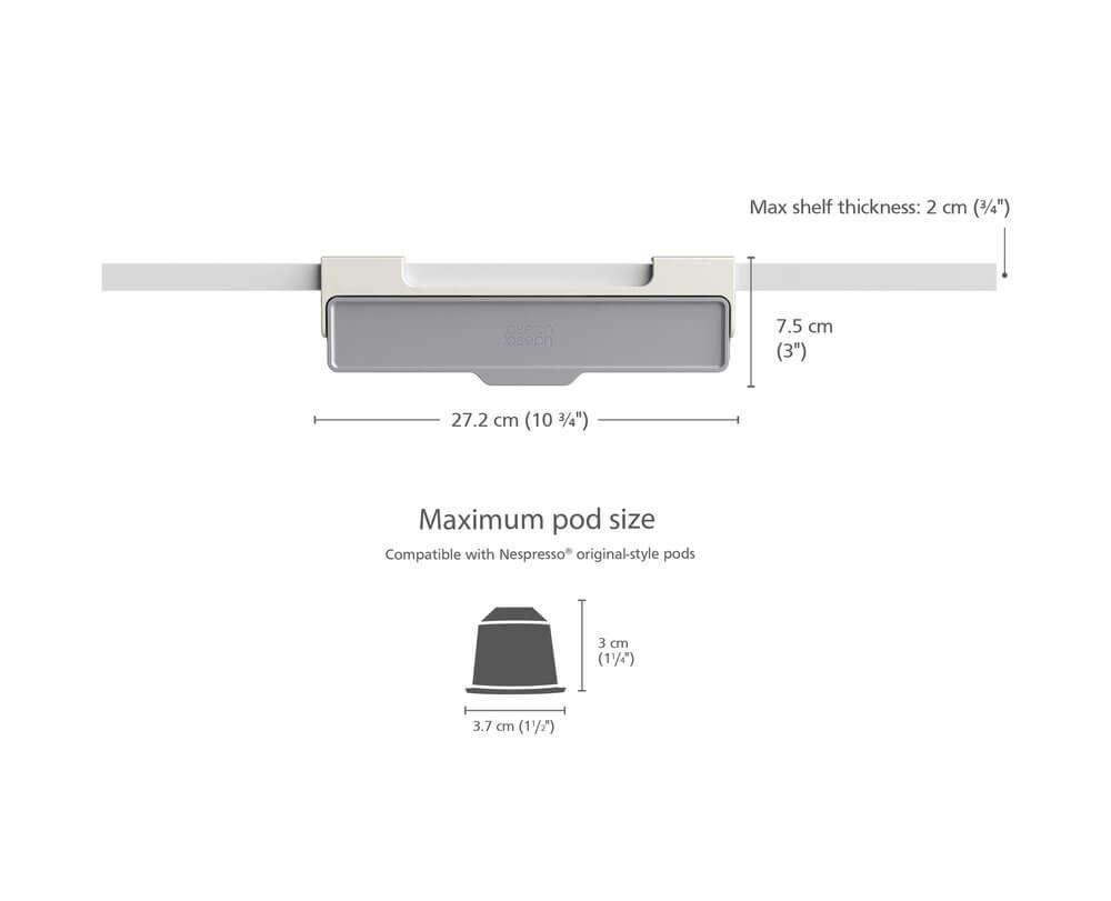 Joseph Joseph CupboardStore Under Shelf Coffee Pod Drawer - KITCHEN - Shelves and Racks - Soko and Co