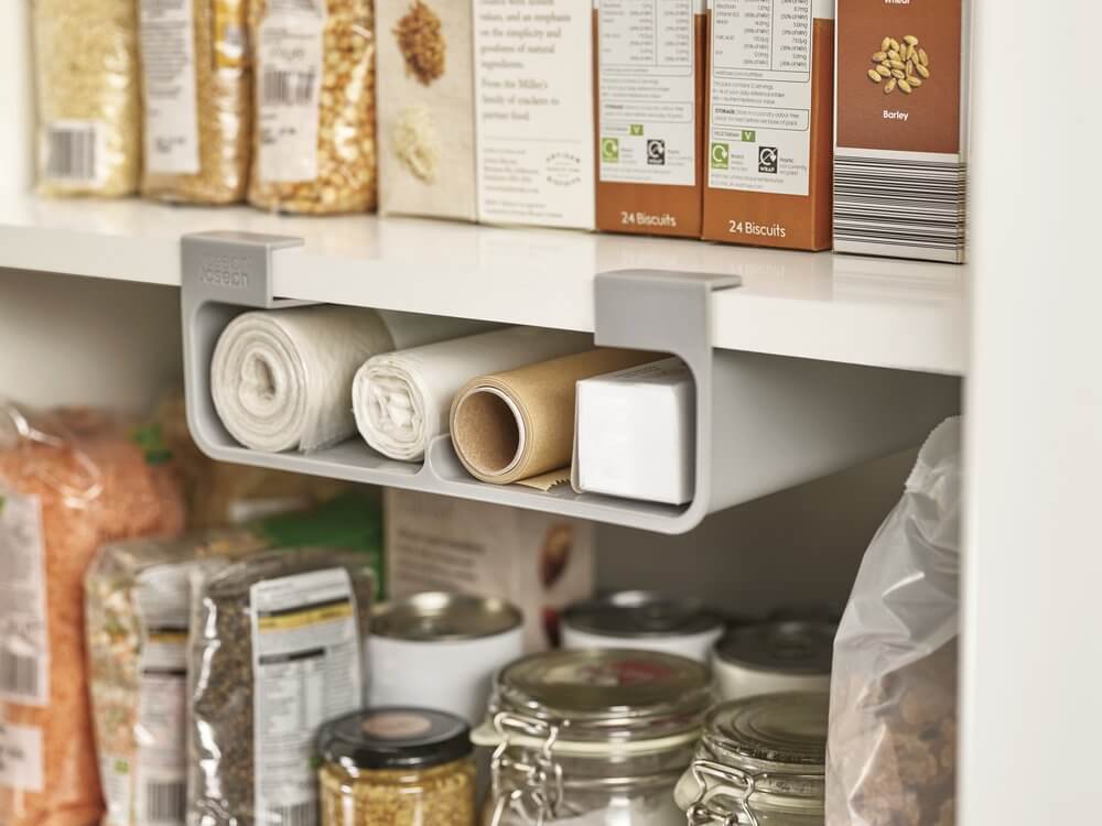 Joseph Joseph CupboardStore Under Shelf Kitchen Roll Holder Grey - KITCHEN - Shelves and Racks - Soko and Co