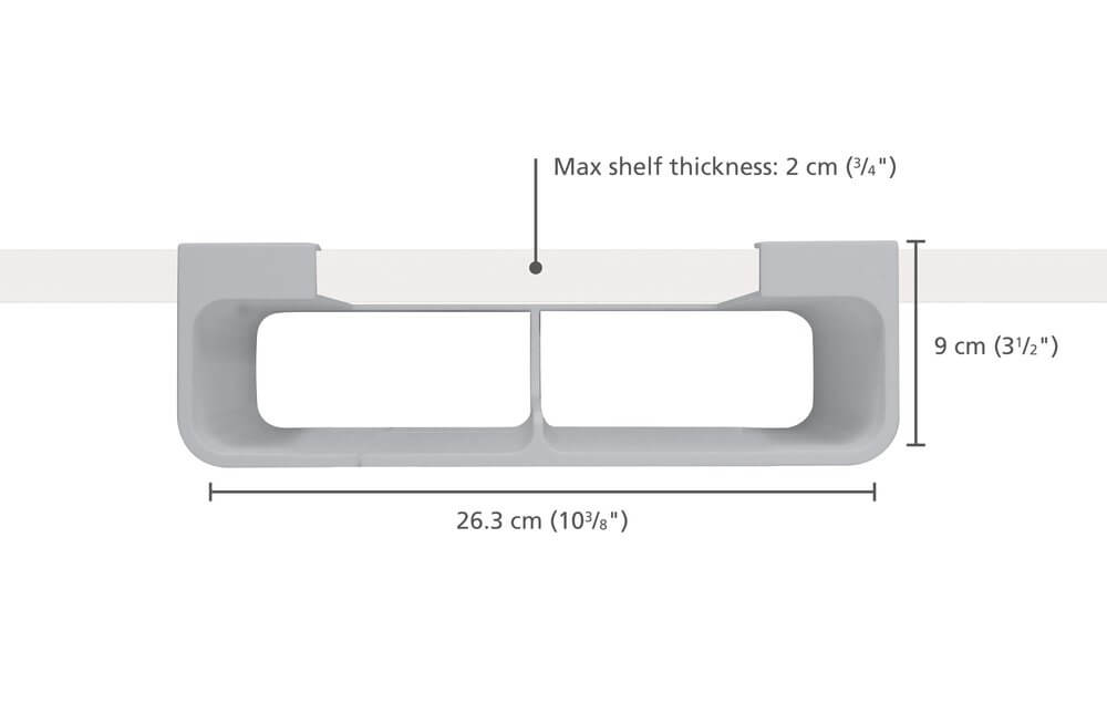 Joseph Joseph CupboardStore Under Shelf Kitchen Roll Holder Grey - KITCHEN - Shelves and Racks - Soko and Co