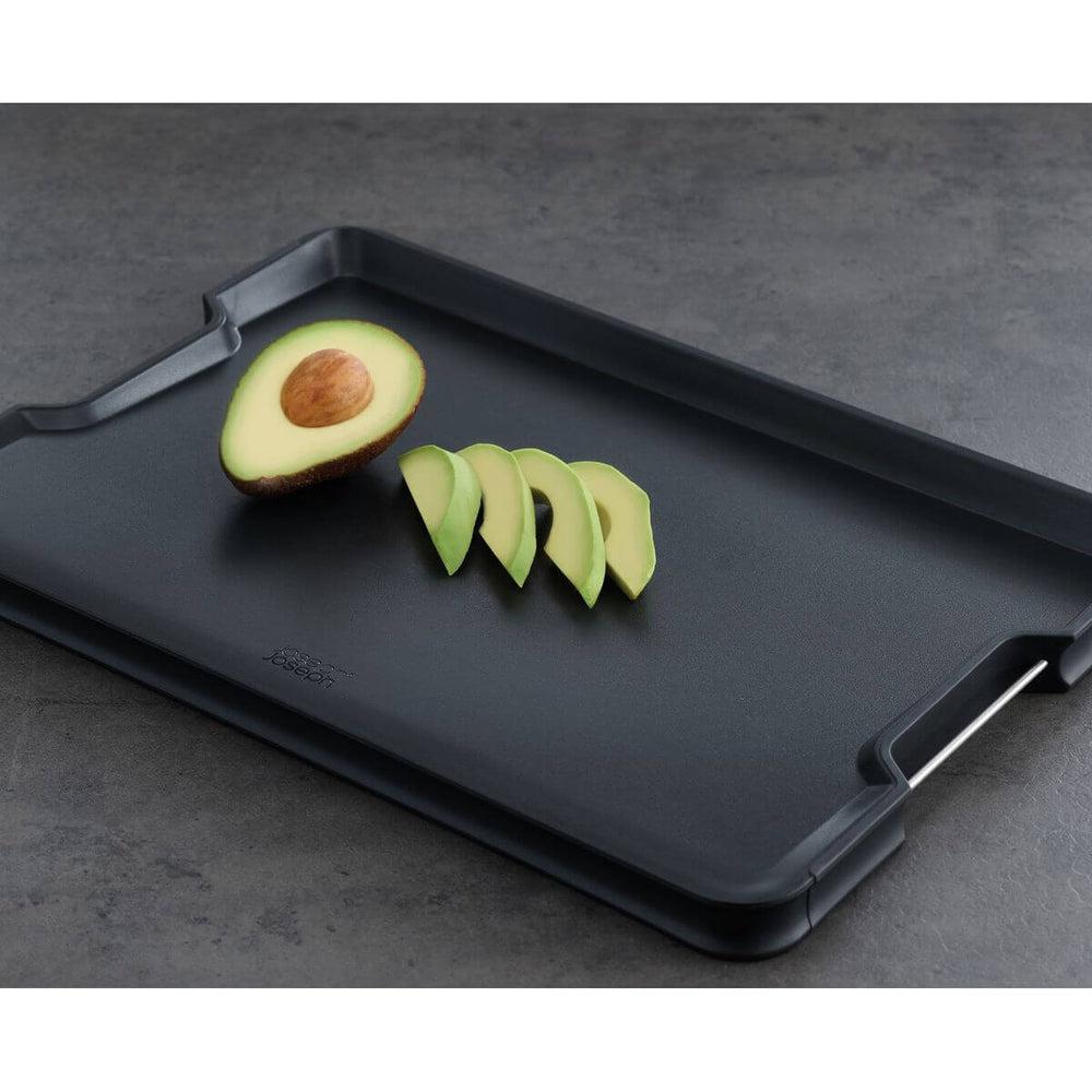 Joseph Joseph Cut &amp; Carve Plus Extra Large Chopping Board Black - KITCHEN - Bench - Soko and Co