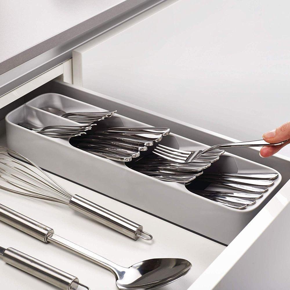 Joseph Joseph DrawerStore Compact Cutlery Tray Grey - KITCHEN - Cutlery Trays - Soko and Co