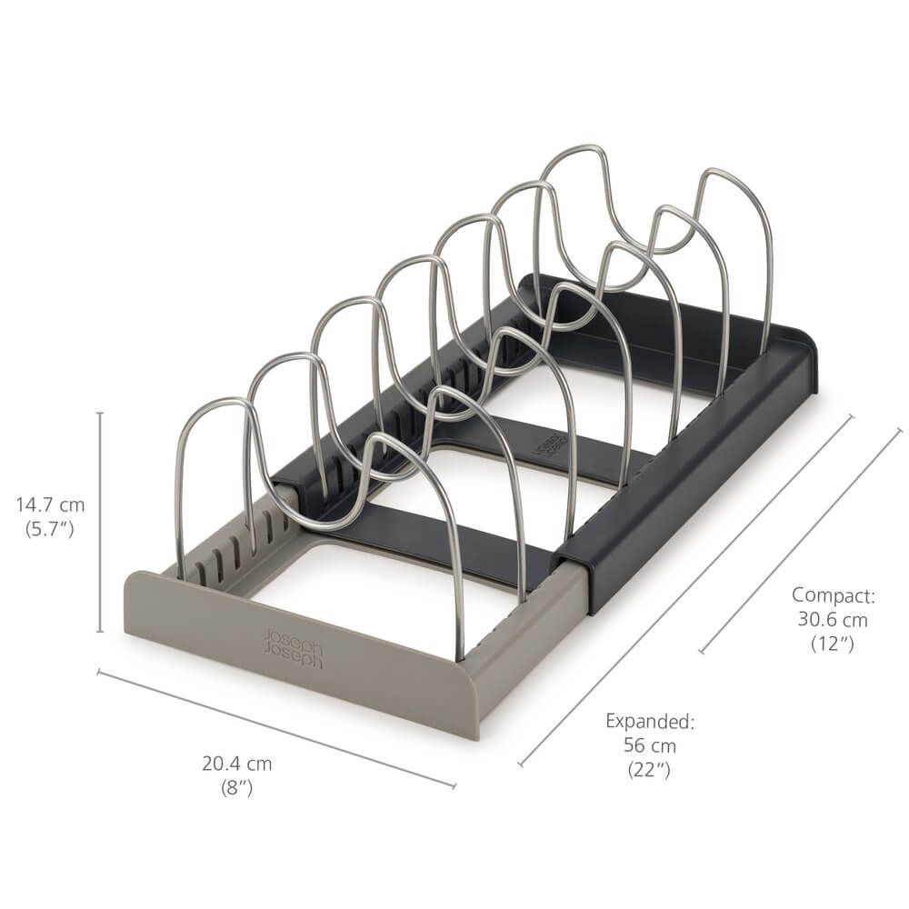 Joseph Joseph DrawerStore Expandable Cookware Organiser Rack Grey - KITCHEN - Shelves and Racks - Soko and Co