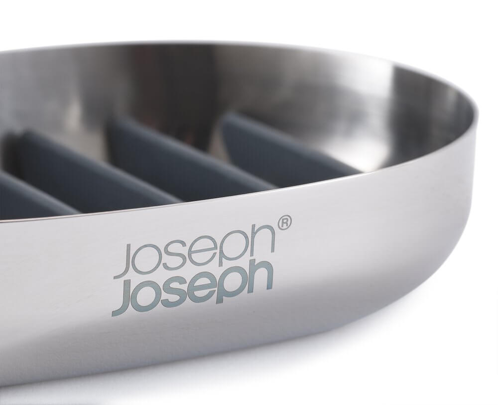 Joseph Joseph EasyStore Luxe Stainless Steel Soap Dish - BATHROOM - Soap Dispensers and Trays - Soko and Co