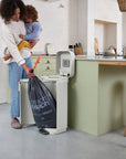 Joseph Joseph Porta 40L Pedal Kitchen Rubbish Bin Concrete Grey - KITCHEN - Bins - Soko and Co