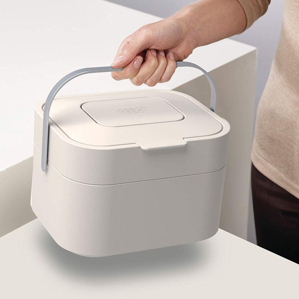 Joseph Joseph Stack 4L Kitchen Compost Bin White - KITCHEN - Bench - Soko and Co