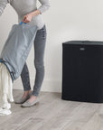 Joseph Joseph Tota 90L Twin Laundry Hamper Carbon Black - LAUNDRY - Hampers - Soko and Co