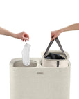 Joseph Joseph Tota 90L Twin Laundry Hamper Ecru - LAUNDRY - Hampers - Soko and Co