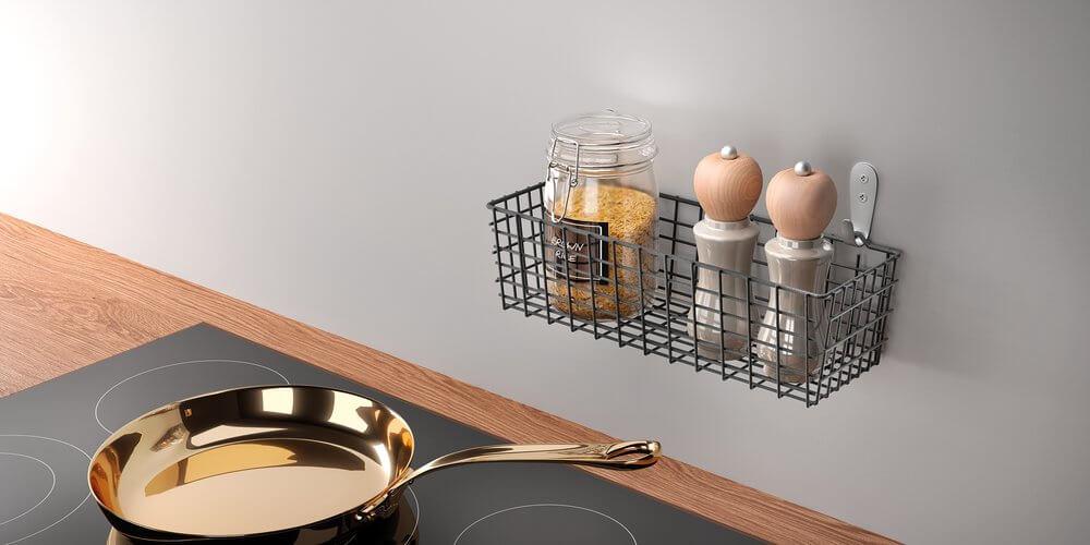 Koala Wall Mounted Handy Basket Matte Black - KITCHEN - Shelves and Racks - Soko and Co