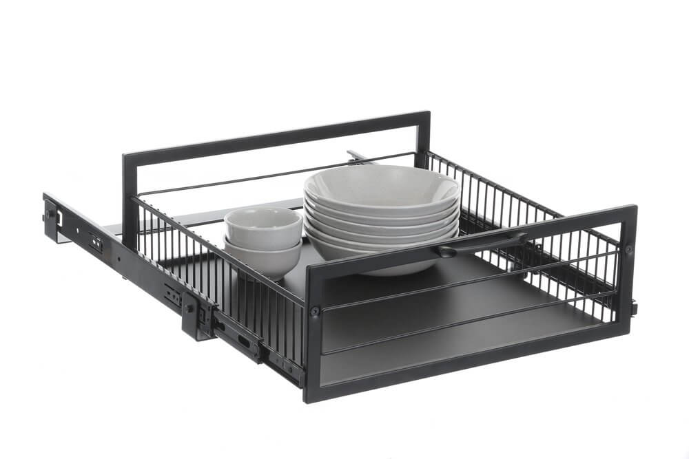 Large Pull Out Pantry Drawer Black - KITCHEN - Shelves and Racks - Soko and Co