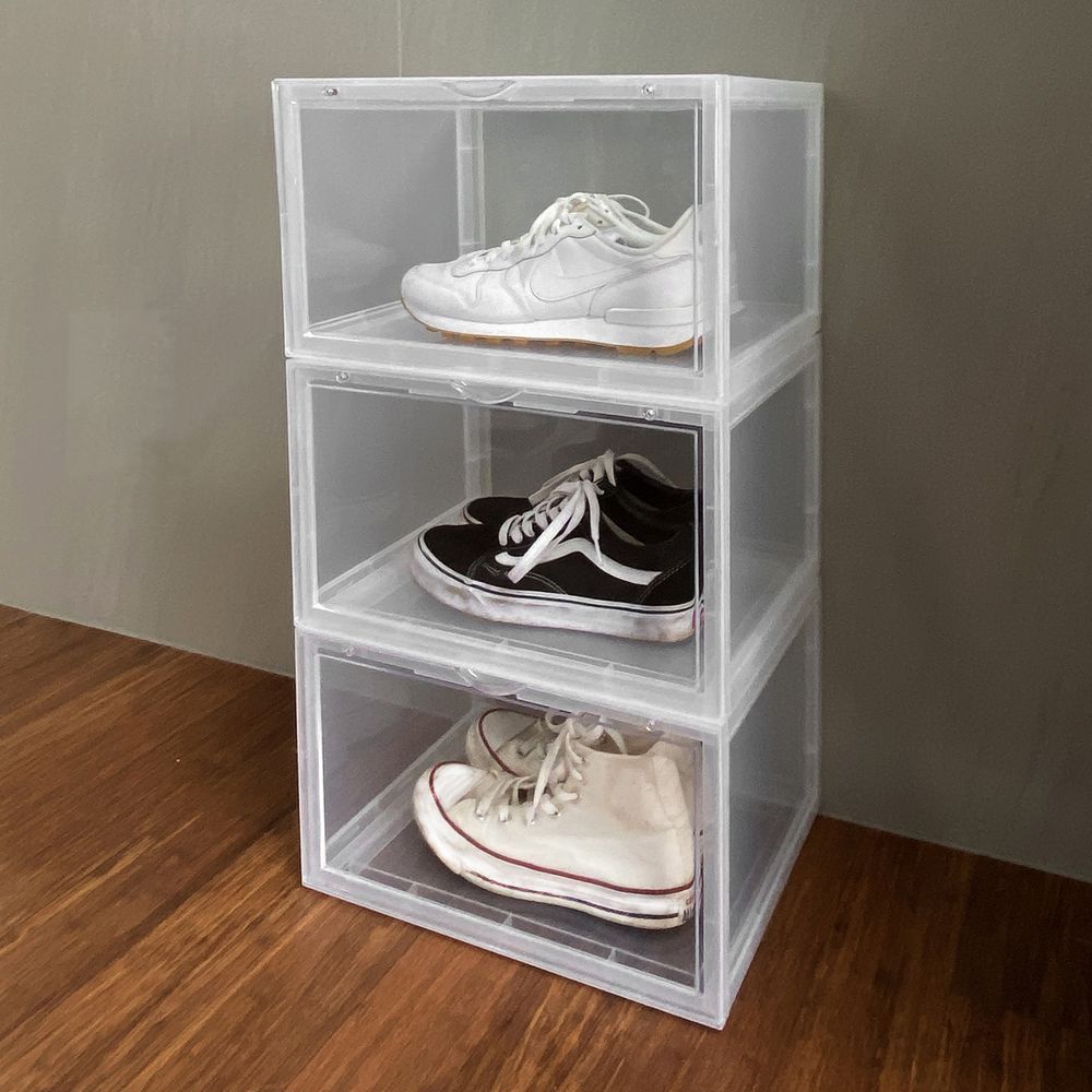 Large Stackable Shoe Box Clear - WARDROBE - Shoe Storage - Soko and Co