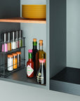 Lava 2 Tier Pull-Out Spice Rack Matte Black - KITCHEN - Spice Racks - Soko and Co