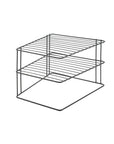 Lava 2 Tier Square Plate Stacker & Pantry Shelf Matte Black - KITCHEN - Shelves and Racks - Soko and Co