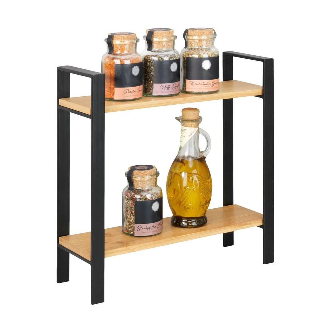 Lou 2 Tier Bamboo Kitchen & Pantry Shelf - KITCHEN - Shelves and Racks - Soko and Co