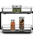 Madesmart 2 Tier Freestanding Spice Rack Carbon - KITCHEN - Spice Racks - Soko and Co