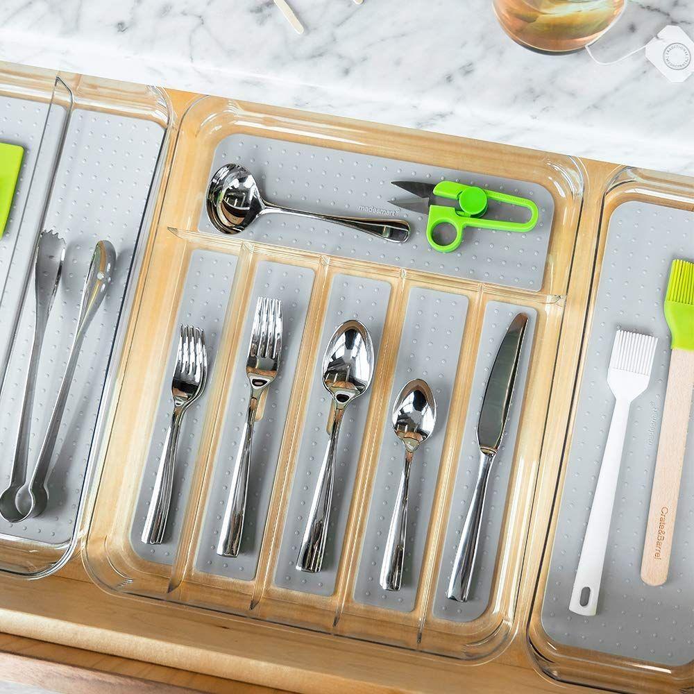 Madesmart 6 Compartment Cutlery Tray Clear - KITCHEN - Cutlery Trays - Soko and Co