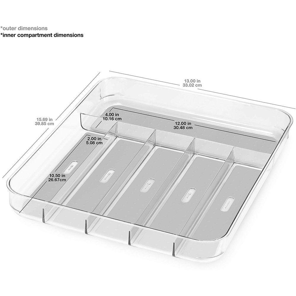 Madesmart 6 Compartment Cutlery Tray Clear - KITCHEN - Cutlery Trays - Soko and Co