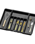 Madesmart 8 Compartment Expandable Grip Base Cutlery Tray Carbon - KITCHEN - Cutlery Trays - Soko and Co