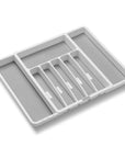 Madesmart 8 Compartment Expandable Grip Base Cutlery Tray White - KITCHEN - Cutlery Trays - Soko and Co