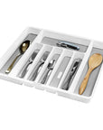 Madesmart 8 Compartment Expandable Grip Base Cutlery Tray White - KITCHEN - Cutlery Trays - Soko and Co