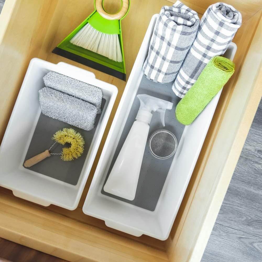 Madesmart Large Deep Grip Base Storage Bin White - KITCHEN - Organising Containers - Soko and Co