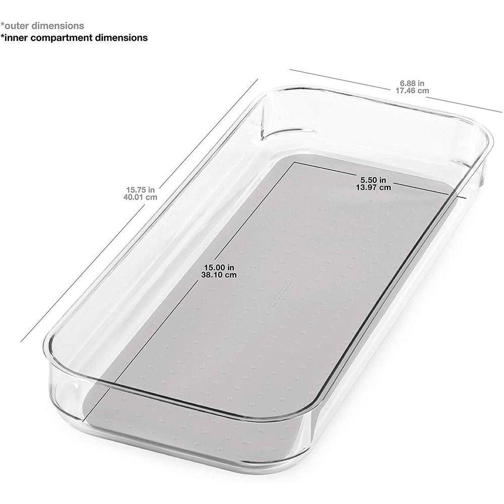 Madesmart Large Wide Grip Base Drawer Organiser Clear - KITCHEN - Cutlery Trays - Soko and Co