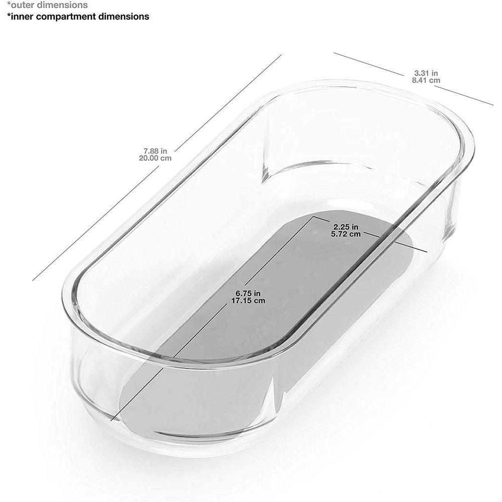 Madesmart Medium Slim Grip Base Drawer Organiser Clear - KITCHEN - Cutlery Trays - Soko and Co