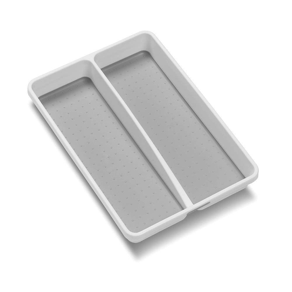 Madesmart Mini 2 Compartment Grip Base Utensil Tray White - KITCHEN - Cutlery Trays - Soko and Co