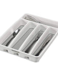 Madesmart Mini 5 Compartment Grip Base Cutlery Tray White - KITCHEN - Cutlery Trays - Soko and Co