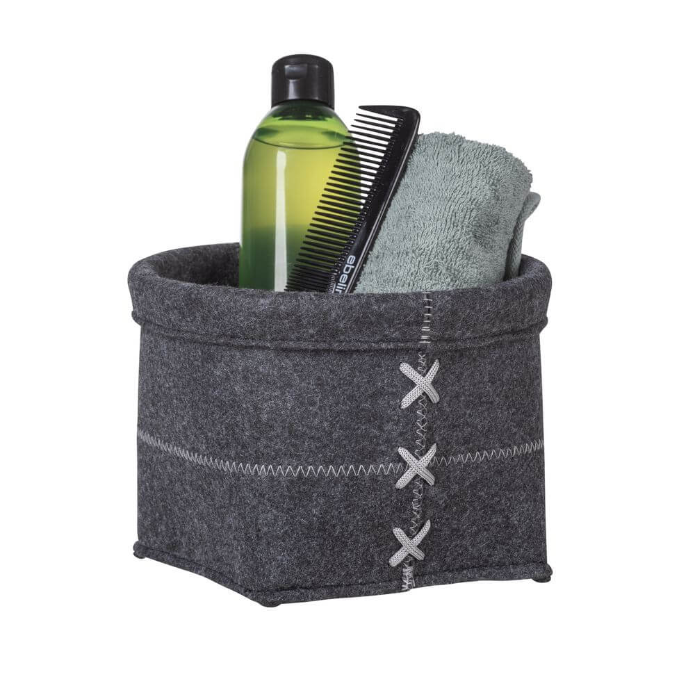 Mara Medium Felt Storage Basket - HOME STORAGE - Baskets and Totes - Soko and Co