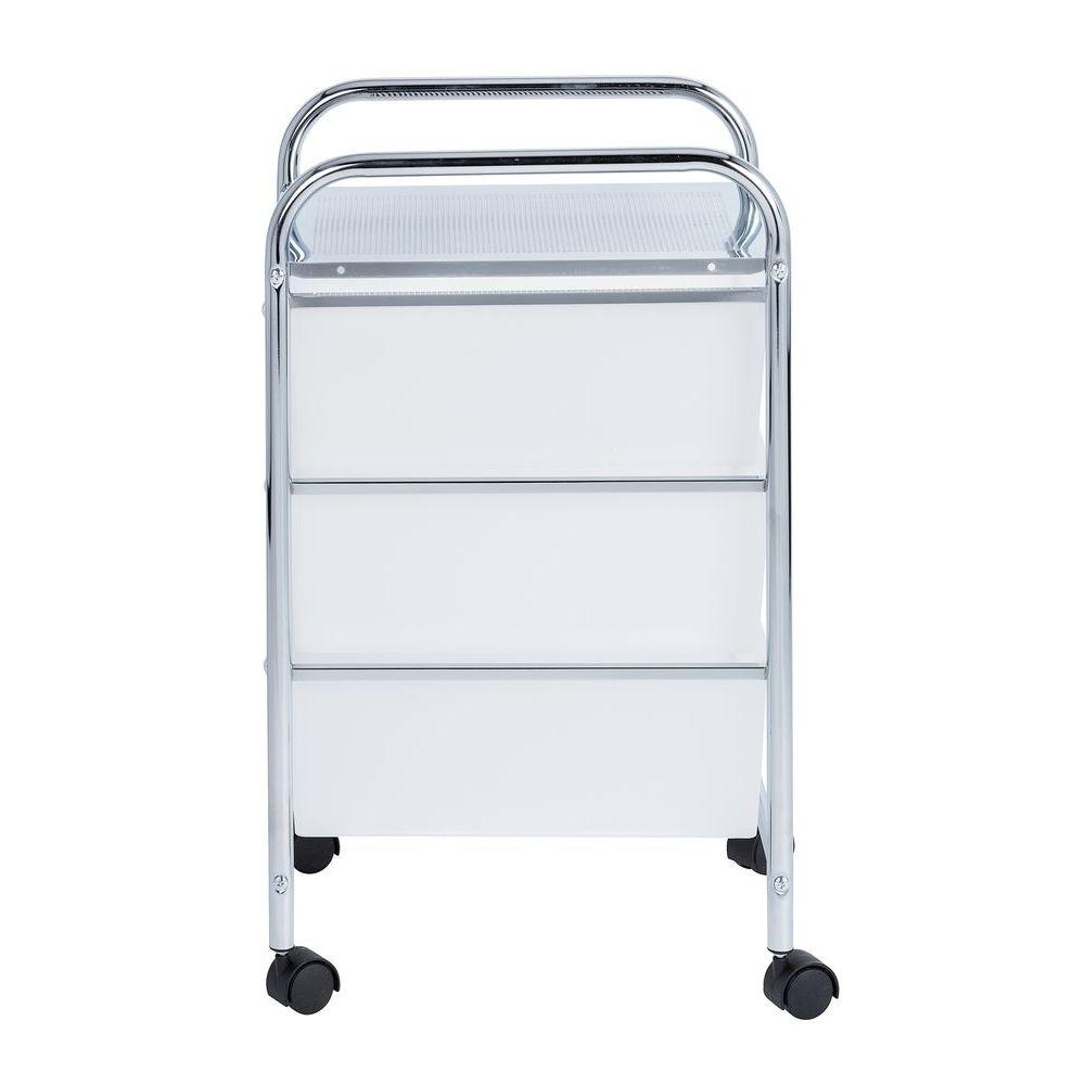 Messina 3 Drawer Storage Trolley Chrome - HOME STORAGE - Storage Trolleys - Soko and Co