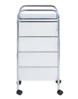 Messina 4 Drawer Storage Trolley Chrome - HOME STORAGE - Storage Trolleys - Soko and Co